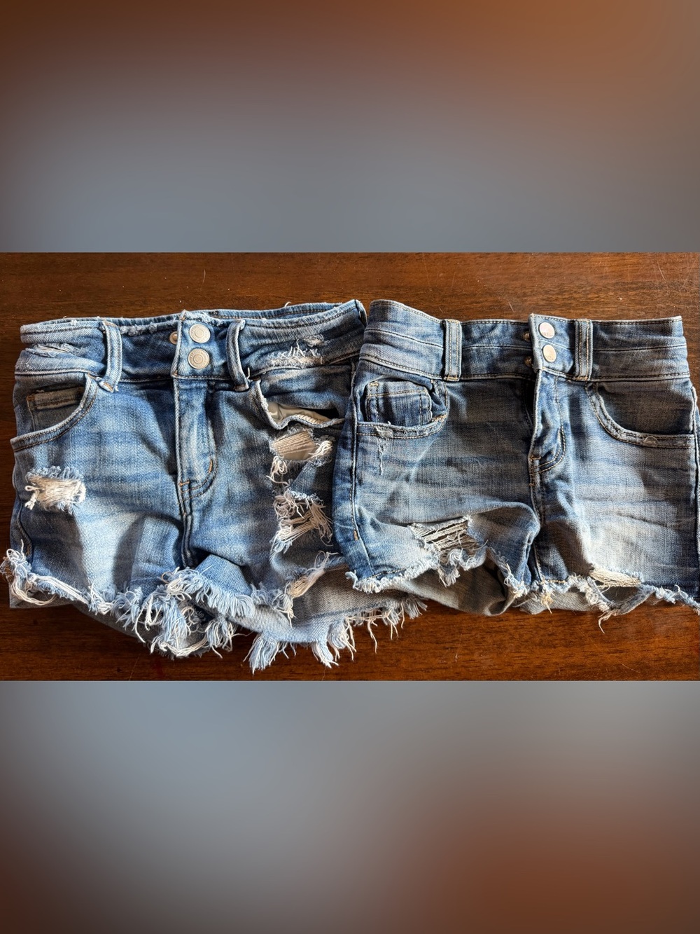 2 Girls Distressed Denim Shorts BKE & Flying Monkey